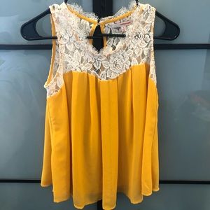 Mustard embroidery blouse